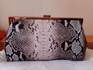 BOLSO SERPIENTE MARRON 