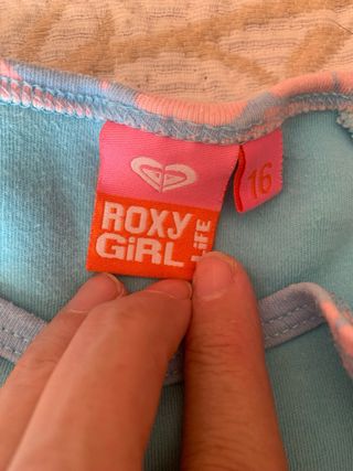 Camiseta Roxy Talla 16 Azul y Rosa
