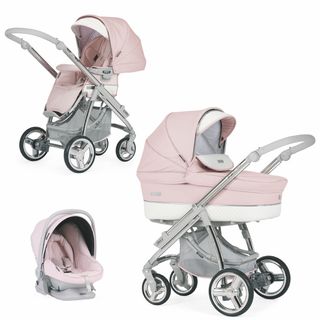 Carro bebé y silla paseo rosa