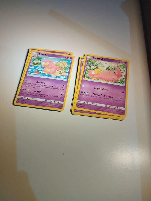 Lote 2 cartas Pokémon: Slowbro y Slowpoke
