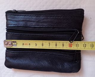 MONEDERO PIEL NEGRO 