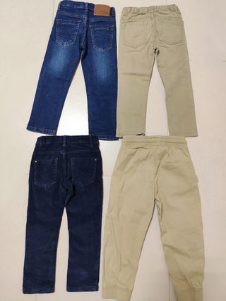 Lote 4 Calças Rapaz - Regular Fit (4-5 anos)