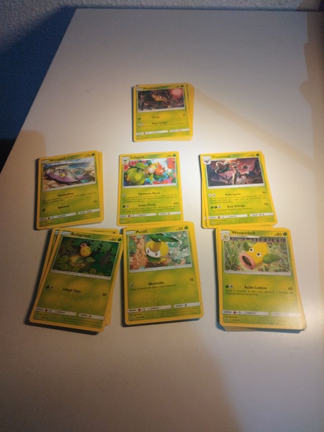 Lote cartas Pokémon tipo planta