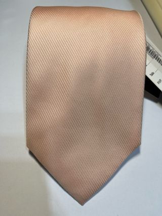 Corbata Pratti Seda Beige/Rosa Hecha en España