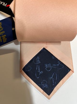 Corbata Pratti Seda Beige/Rosa Hecha en España