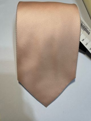 Corbata Pratti Seda Beige/Rosa Hecha en España