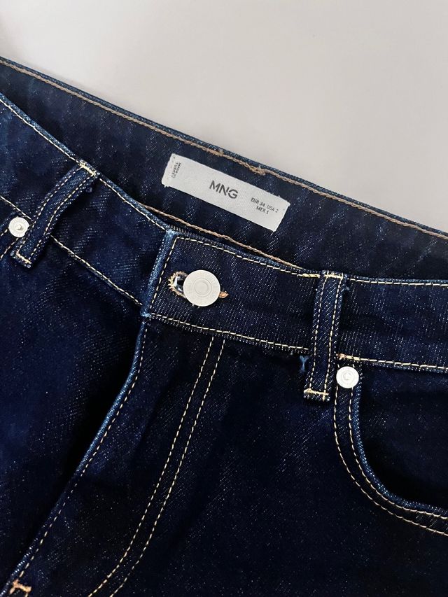 Vaqueros Mango Talla 34 Dobladillo Bajo
