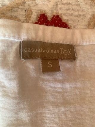 Camiseta efecto de dos beige talla S