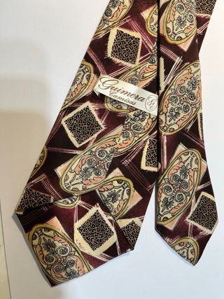 Corbata Vintaje Seda Granate