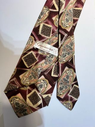 Corbata Vintaje Seda Granate