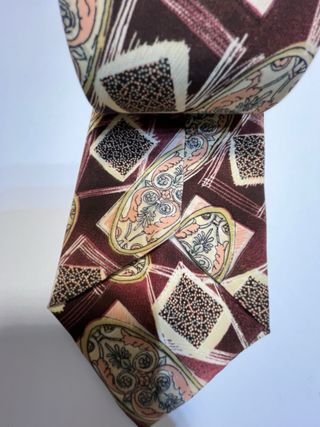 Corbata Vintaje Seda Granate