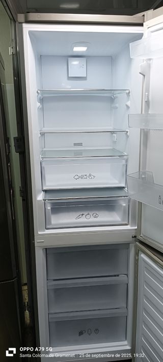 Nevera Combi SAIVOD Acero Inoxidable NO Frost ener