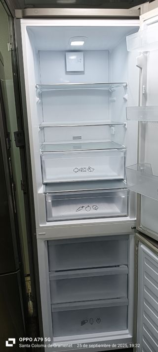 Nevera Combi SAIVOD Acero Inoxidable NO Frost ener