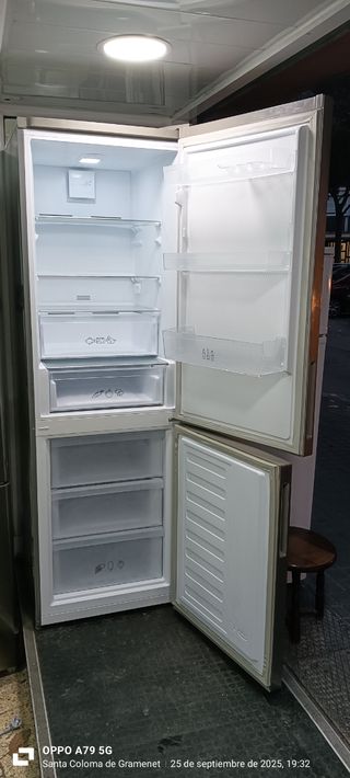 Nevera Combi SAIVOD Acero Inoxidable NO Frost ener