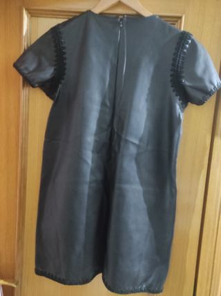 Vestido Zara polipiel negro