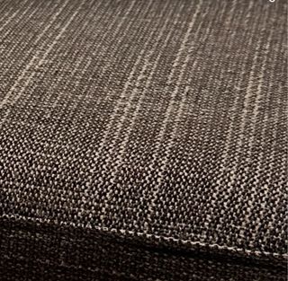 Puff reposapiés Ikea marrón tela