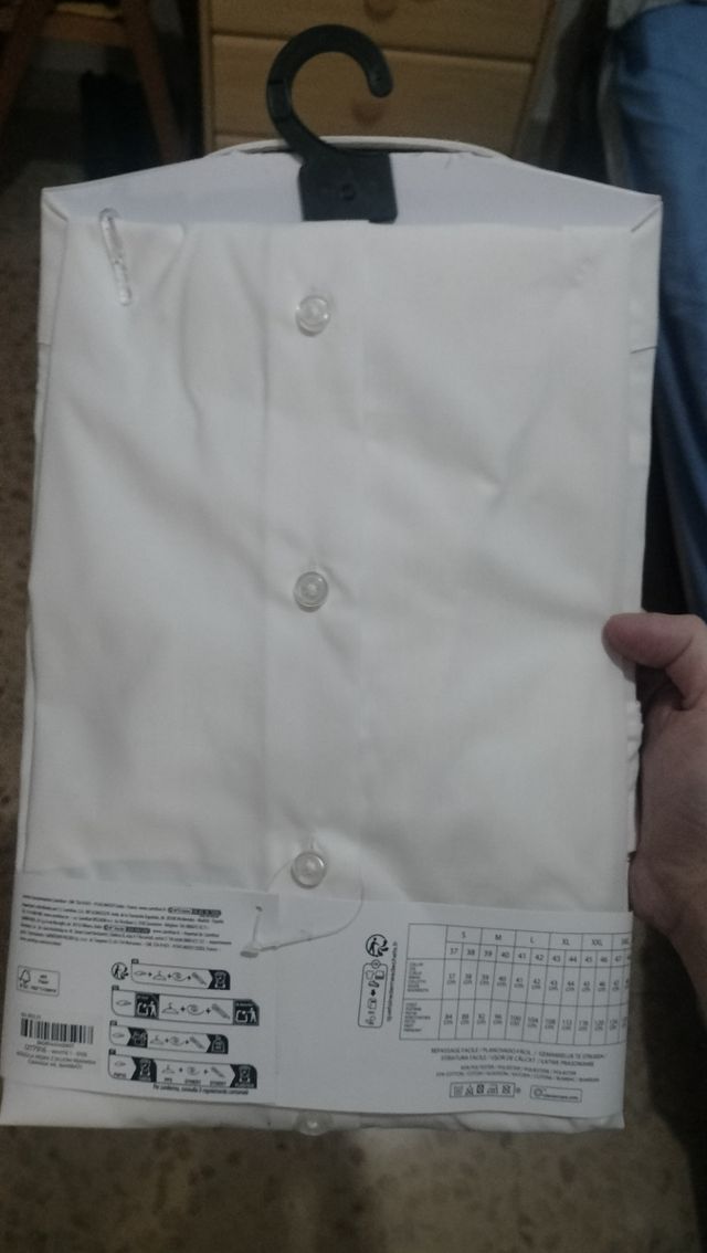 Pack 2 Camisas de vestir manga larga hombre S