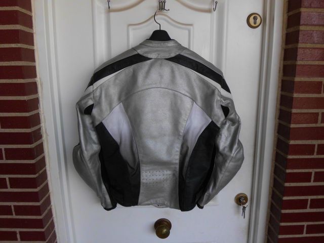 chaqueta de cuero teknic de moto talla 52 L