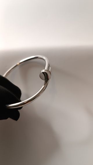 Pulsera Clavo Diamantes Plata