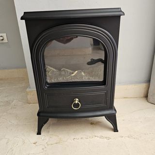 Calefactor chimenea metal y cristal