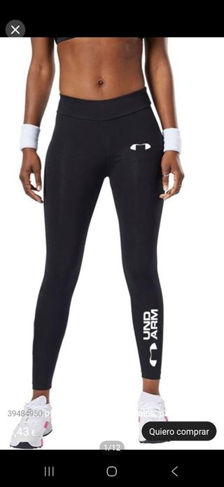 Leggings Under Armour Negros Mujer