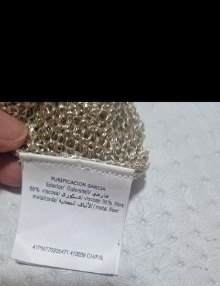 Top Purificación Garcia dorado