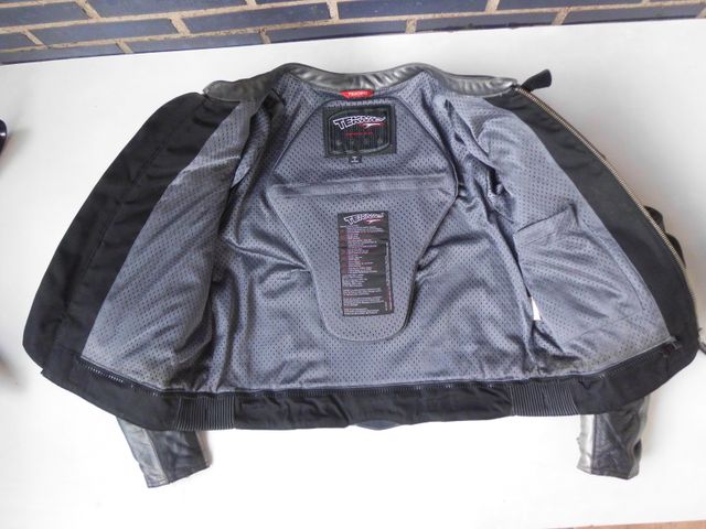 mono cuero 2 piezas teknic traje moto talla 54 XL