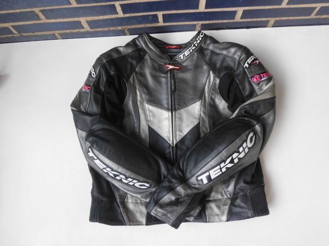 mono cuero 2 piezas teknic traje moto talla 54 XL