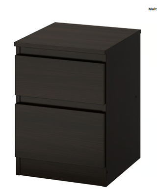 Mesita Noche KULLEN IKEA Negra