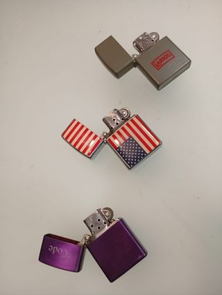 3 accendini stile Zippo