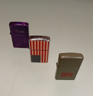 3 accendini stile Zippo