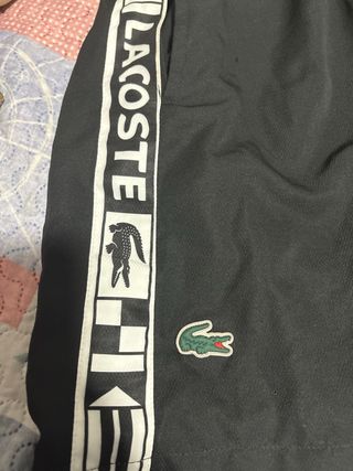Conjunto Chándal Lacoste Negro y Blanco