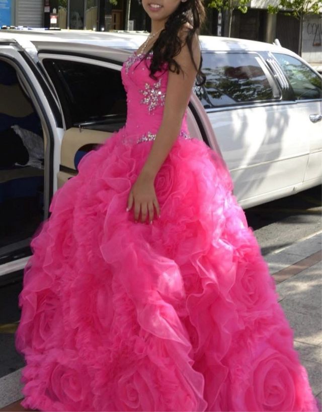 Vestido 15 Años Fucsia Corset