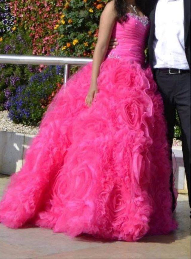 Vestido 15 Años Fucsia Corset