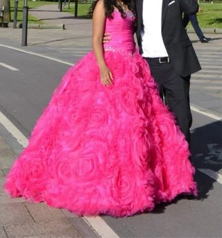 Vestido 15 Años Fucsia Corset
