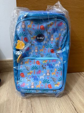 Mochila Infantil B4U Animales Azul