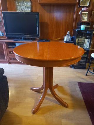 Mesa redonda extensible madera
