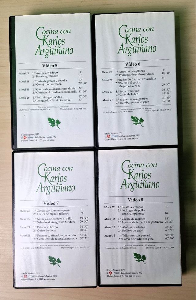Colección VHS Cocina Karlos Arguiñano