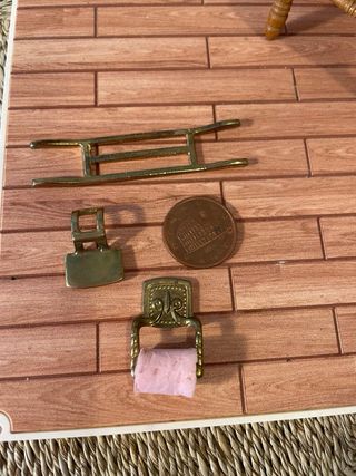 Set bagno bambole oro