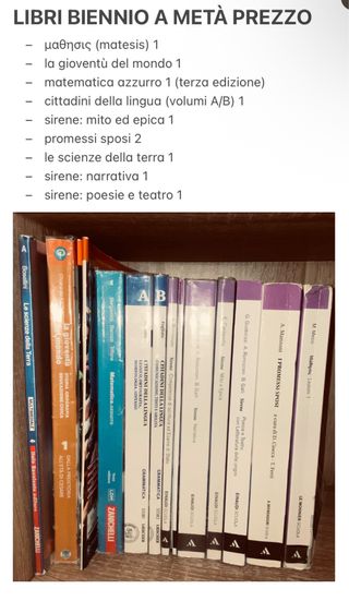 LIBRI IN VENDITA SCUOLE SUPERIORI COME NUOVI