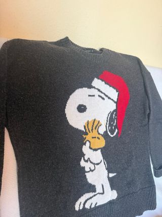 Sudadera Snoopy Navideña Gris