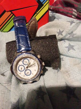 Orologio Calypso Cronograph 
Cinturino Blu nuovo 