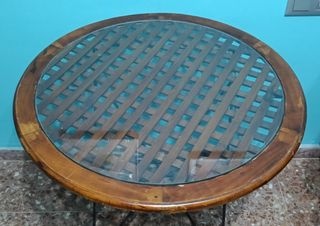 Mesa Terraza Madera y Forja