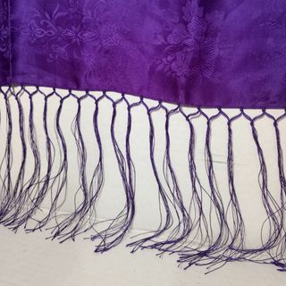 PAÑUELO PEQUEÑO MANTÓN SEDA BROCADA INDUMENTARIA 