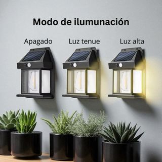 2 Farolas Solares con detector de movimiento.