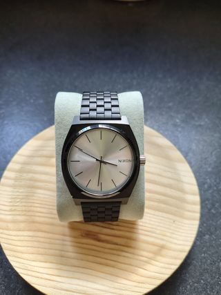 Reloj Nixon Time Teller Negro y Plateado