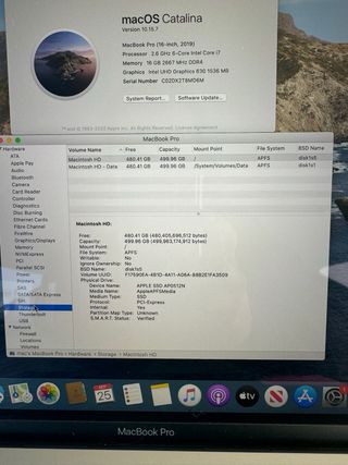 MacBook Pro 16 2019 16GB RAM 500GB SSD