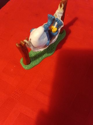 Puffo con amaca e cappello. Schleich W. Berry Co