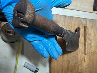 Hacha antigua de carnicero