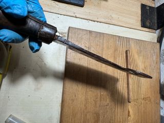 Hacha antigua de carnicero